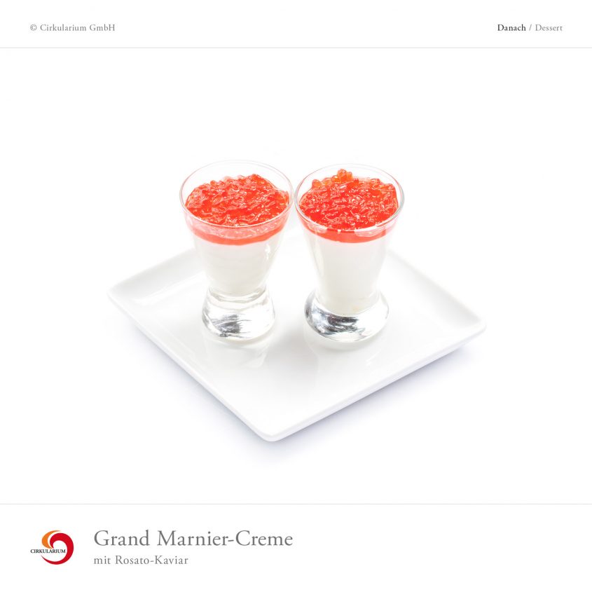 Grand Marnier-Creme mit Rosato-Kaviar