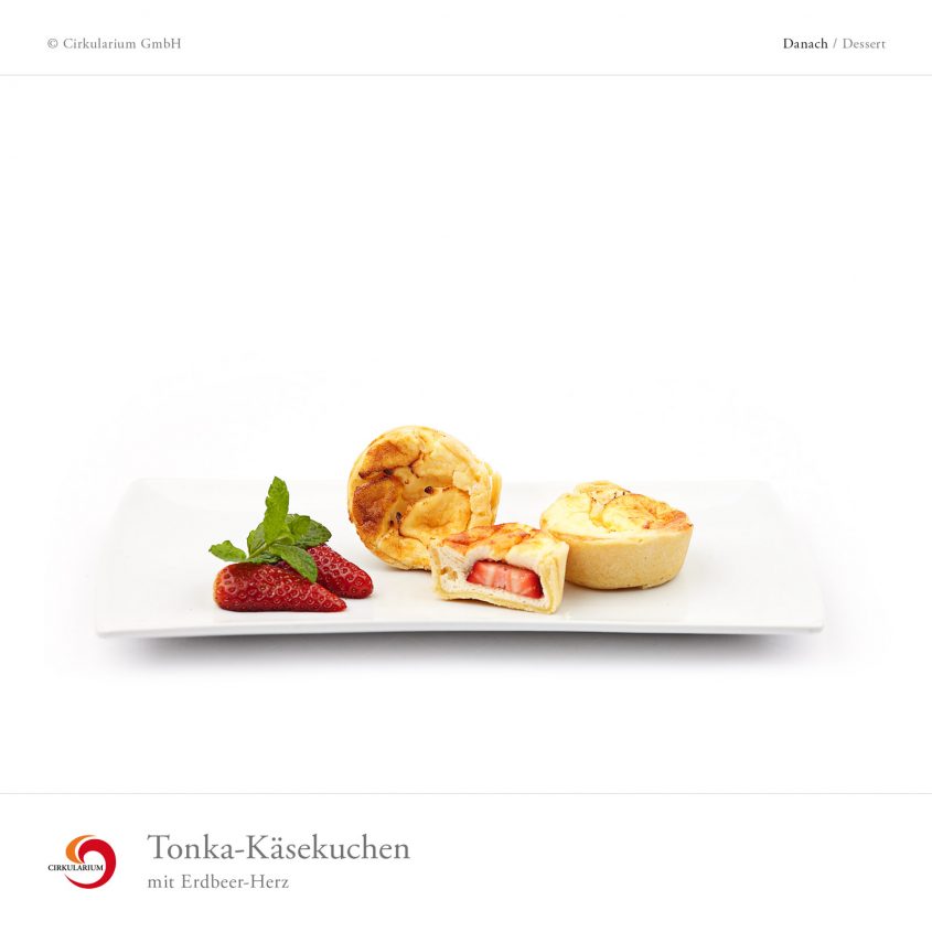 Tonka-Käsekuchen mit Erdbeer-Herz