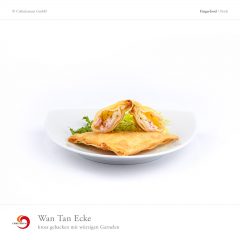 Wan Tan Ecke kross gebacken mit würzigen Garnelen
