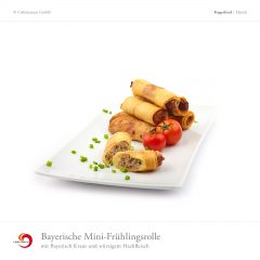 Bayerische Mini-Frühlingsrolle mit Bayerisch Kraut und würzigem Hackfleisch